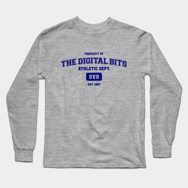 The Digital Bits DVD Athletics - Blue on Light Long Sleeve T-Shirt by TheDigitalBits